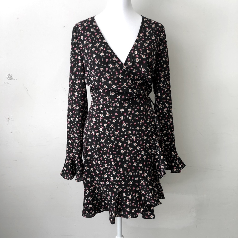 NWOT! The Fifth Label Floral Wrap Mini Dress, XS